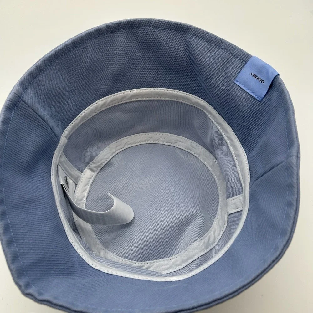 Disney Lilo & Stitch Bucket Hat Unisex Dusty Blue Ribbed Embroidered One Size